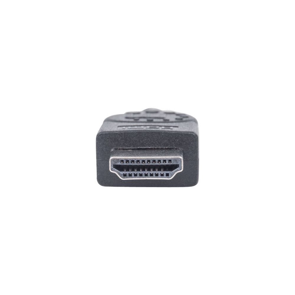 Produktbild för Manhattan HDMI to DVI-D 24+1 Cable, 1.8m, Male to Male, Black, Dual Link, Compatible with DVD-D, Lifetime Warranty, Polybag - adapterkabel - HDMI / DVI - 1.8 m