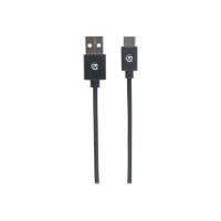 Produktbild för Manhattan USB-C to USB-A Cable, 1m, Male to Male, Black, 480 Mbps (USB 2.0), Hi-Speed USB, Lifetime Warranty, Polybag - USB typ C-kabel - USB-C till USB - 1 m