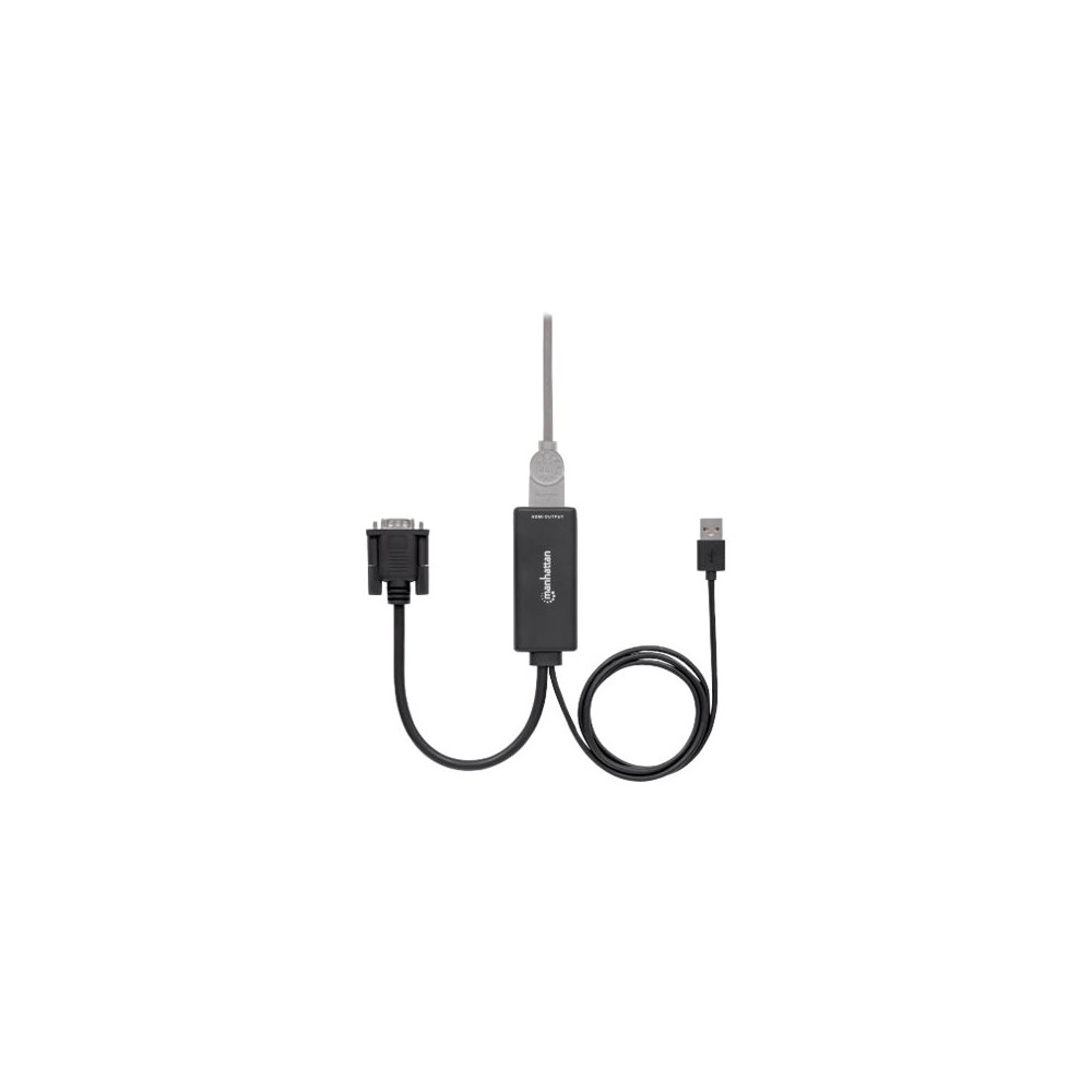 Produktbild för Manhattan VGA and USB-A to HDMI Converter, Analog VGA Video and USB Audio to Digital HDMI Signal, 1920x1080, 1080p@60Hz, 24-bit colour, 1.65 Gbps / 165 MHz, Three Year Warranty, Blister - adapterkabel - HDMI / VGA / USB - 1 m