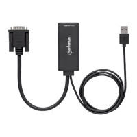 Produktbild för Manhattan VGA and USB-A to HDMI Converter, Analog VGA Video and USB Audio to Digital HDMI Signal, 1920x1080, 1080p@60Hz, 24-bit colour, 1.65 Gbps / 165 MHz, Three Year Warranty, Blister - adapterkabel - HDMI / VGA / USB - 1 m