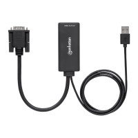Produktbild för Manhattan VGA and USB-A to HDMI Converter, Analog VGA Video and USB Audio to Digital HDMI Signal, 1920x1080, 1080p@60Hz, 24-bit colour, 1.65 Gbps / 165 MHz, Three Year Warranty, Blister - adapterkabel - HDMI / VGA / USB - 1 m