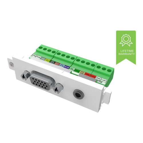 Vision VISION TechConnect 3 VGA+3.5mm module - modulkontaktplatta med insnäppsfästen