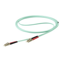 Produktbild för StarTech.com 10 m OM4 LC to LC Multimode Duplex Fiber Optic Patch Cable- Aqua - 50/125 - Fiber Optic Cable - 40/100Gb - LSZH (450FBLCLC10) - patch-kabel - 10 m - 10 m - havsblå