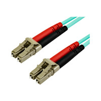Produktbild för StarTech.com 10 m OM4 LC to LC Multimode Duplex Fiber Optic Patch Cable- Aqua - 50/125 - Fiber Optic Cable - 40/100Gb - LSZH (450FBLCLC10) - patch-kabel - 10 m - 10 m - havsblå
