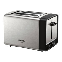 Produktbild för Bosch DesignLine TAT5P420 - brödrost - rostfritt stål/svart