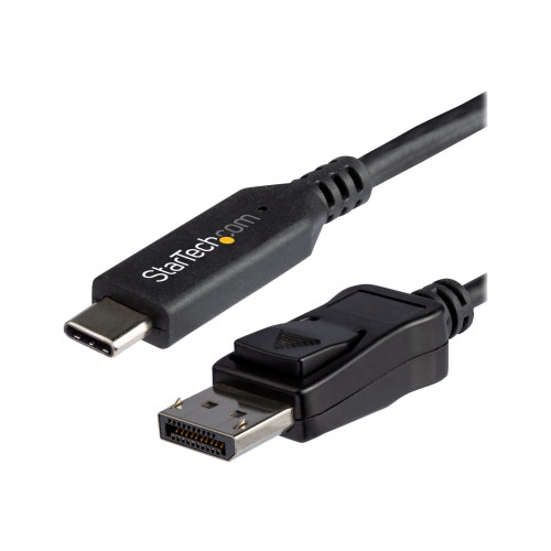 StarTech.com StarTech.com USB C till DisplayPort 1.4-kabel på 1,8 m ‒ videoadapterkonverterare USB Type-C till DP 1.4 Alt-läge för 4K/5K/8K ‒ HBR3/HDR/DSC ‒ DP-skärmkabel för 8K vid 60 Hz för USB-C/Thunderbolt 3 - extern videoadapter - svart