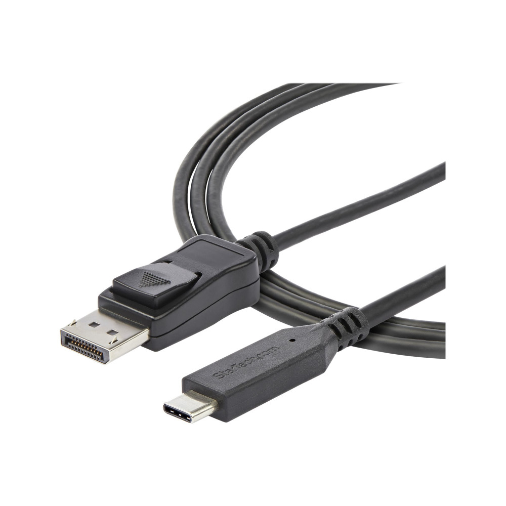 Produktbild för StarTech.com USB C till DisplayPort 1.4-kabel på 1,8 m ‒ videoadapterkonverterare USB Type-C till DP 1.4 Alt-läge för 4K/5K/8K ‒ HBR3/HDR/DSC ‒ DP-skärmkabel för 8K vid 60 Hz för USB-C/Thunderbolt 3 - extern videoadapter - svart
