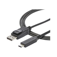 Produktbild för StarTech.com USB C till DisplayPort 1.4-kabel på 1,8 m ‒ videoadapterkonverterare USB Type-C till DP 1.4 Alt-läge för 4K/5K/8K ‒ HBR3/HDR/DSC ‒ DP-skärmkabel för 8K vid 60 Hz för USB-C/Thunderbolt 3 - extern videoadapter - svart