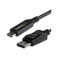 Produktbild för StarTech.com USB C till DisplayPort 1.4-kabel på 1,8 m ‒ videoadapterkonverterare USB Type-C till DP 1.4 Alt-läge för 4K/5K/8K ‒ HBR3/HDR/DSC ‒ DP-skärmkabel för 8K vid 60 Hz för USB-C/Thunderbolt 3 - extern videoadapter - svart