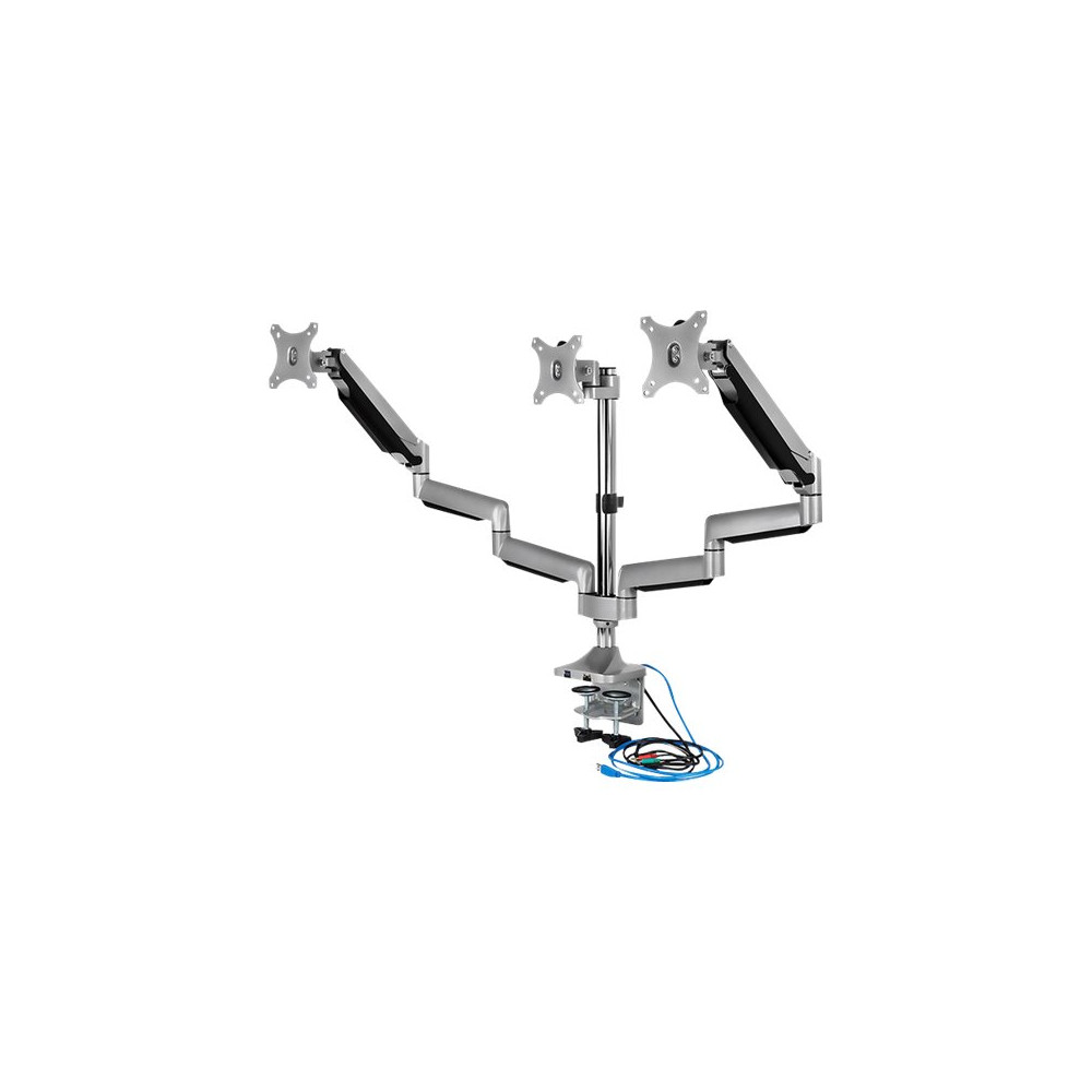 Produktbild för ICY BOX IB-MS505-TI monteringssats - för 3 monitorer - svart, silver