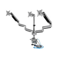 Produktbild för ICY BOX IB-MS505-TI monteringssats - för 3 monitorer - svart, silver