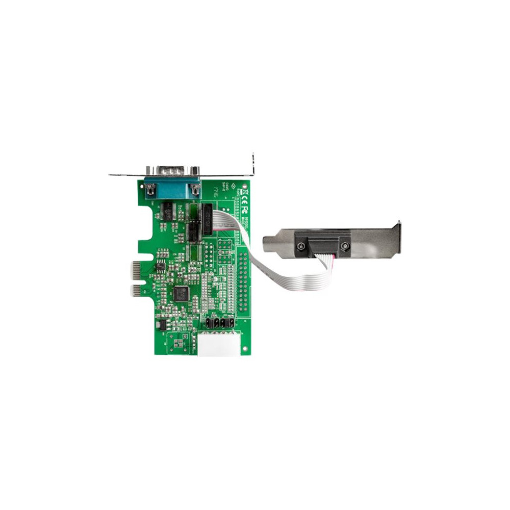 Produktbild för Startech 2-portars PCI Express RS232-seriellt adapterkort - PCIe RS232-seriellt värdstyrenhetskort - PCIe till seriell DB9 - 16950 UART - Expansionskort med låg profil - Windows & Linux - seriell adapter - PCI Express x1 - RS-232 x 2