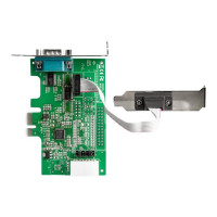 Produktbild för Startech 2-portars PCI Express RS232-seriellt adapterkort - PCIe RS232-seriellt värdstyrenhetskort - PCIe till seriell DB9 - 16950 UART - Expansionskort med låg profil - Windows & Linux - seriell adapter - PCI Express x1 - RS-232 x 2