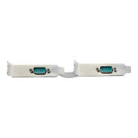 Produktbild för Startech 2-portars PCI Express RS232-seriellt adapterkort - PCIe RS232-seriellt värdstyrenhetskort - PCIe till seriell DB9 - 16950 UART - Expansionskort med låg profil - Windows & Linux - seriell adapter - PCI Express x1 - RS-232 x 2