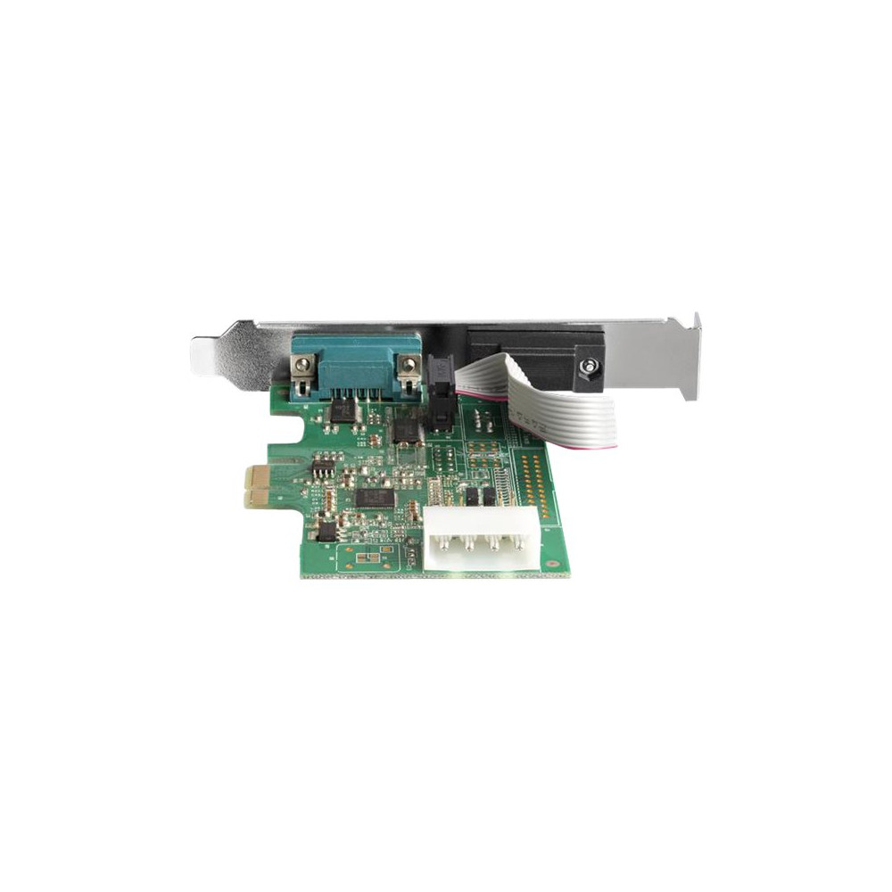 Produktbild för Startech 2-portars PCI Express RS232-seriellt adapterkort - PCIe RS232-seriellt värdstyrenhetskort - PCIe till seriell DB9 - 16950 UART - Expansionskort med låg profil - Windows & Linux - seriell adapter - PCI Express x1 - RS-232 x 2