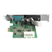Produktbild för Startech 2-portars PCI Express RS232-seriellt adapterkort - PCIe RS232-seriellt värdstyrenhetskort - PCIe till seriell DB9 - 16950 UART - Expansionskort med låg profil - Windows & Linux - seriell adapter - PCI Express x1 - RS-232 x 2