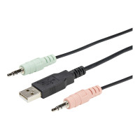 Produktbild för StarTech.com 2 Port USB 4K60Hz DisplayPort KVM-switch med inbyggda kablar - omkopplare för tangentbord/video/mus/ljud - 2 portar