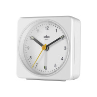 Produktbild för Braun BC03W - väckarklocka - kvadrat - kvarts - skrivbord - vit