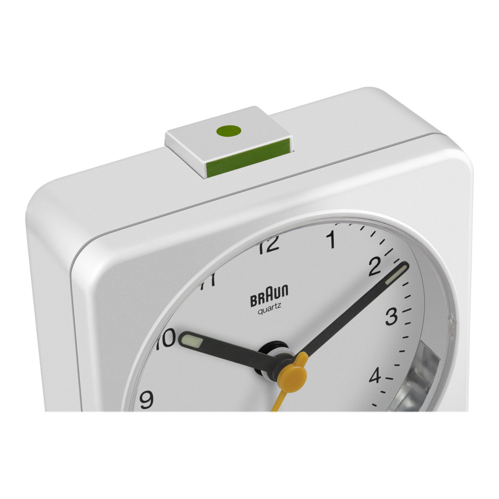 Produktbild för Braun BC03W - väckarklocka - kvadrat - kvarts - skrivbord - vit