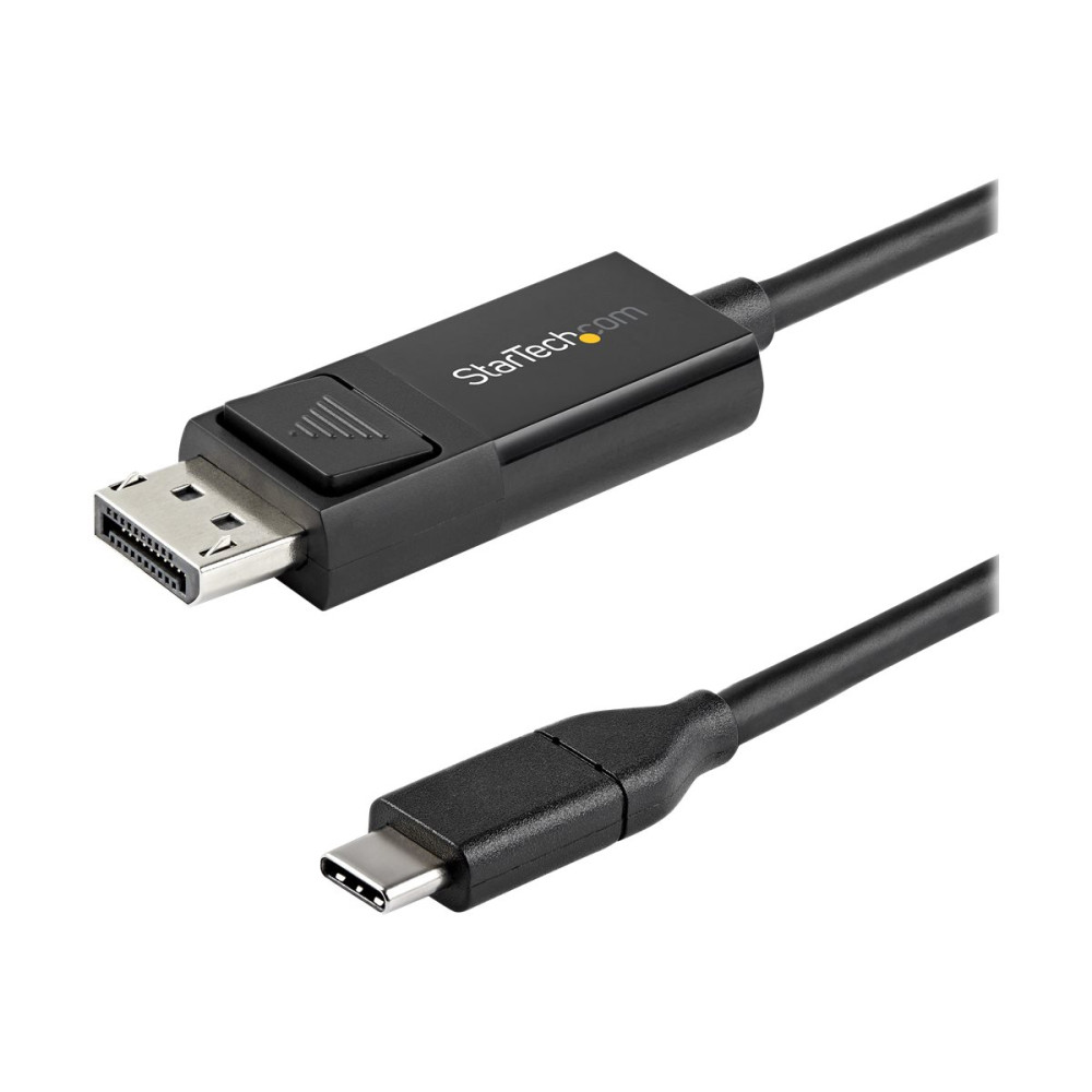 Produktbild för StarTech USB C till DisplayPort 1.2-kabel på 2 m för 4K vid 60 Hz ‒ dubbelriktad vändbar videokabeladapter för DP till USB-C eller USB-C till DP ‒ HBR2/HDR ‒ USB Type C/TB3-skärmkabel - DisplayPort-kabel - USB-C till DisplayPort - 2 m