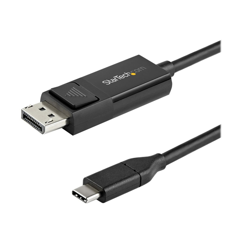 Produktbild för StarTech USB C till DisplayPort 1.2-kabel på 2 m för 4K vid 60 Hz ‒ dubbelriktad vändbar videokabeladapter för DP till USB-C eller USB-C till DP ‒ HBR2/HDR ‒ USB Type C/TB3-skärmkabel - DisplayPort-kabel - USB-C till DisplayPort - 2 m