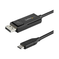 Produktbild för StarTech USB C till DisplayPort 1.2-kabel på 2 m för 4K vid 60 Hz ‒ dubbelriktad vändbar videokabeladapter för DP till USB-C eller USB-C till DP ‒ HBR2/HDR ‒ USB Type C/TB3-skärmkabel - DisplayPort-kabel - USB-C till DisplayPort - 2 m