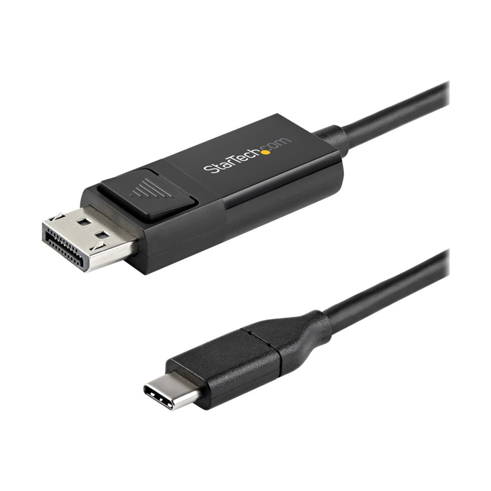 Produktbild för StarTech USB C till DisplayPort 1.2-kabel på 1 m för 4K vid 60 Hz ‒ dubbelriktad vändbar videokabeladapter för DP till USB-C eller USB-C till DP ‒ HBR2/HDR ‒ USB Type C/TB3-skärmkabel - DisplayPort-kabel - USB-C till DisplayPort - 1 m