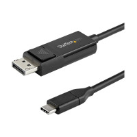 Produktbild för StarTech USB C till DisplayPort 1.2-kabel på 1 m för 4K vid 60 Hz ‒ dubbelriktad vändbar videokabeladapter för DP till USB-C eller USB-C till DP ‒ HBR2/HDR ‒ USB Type C/TB3-skärmkabel - DisplayPort-kabel - USB-C till DisplayPort - 1 m
