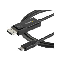 Produktbild för StarTech USB C till DisplayPort 1.2-kabel på 1 m för 4K vid 60 Hz ‒ dubbelriktad vändbar videokabeladapter för DP till USB-C eller USB-C till DP ‒ HBR2/HDR ‒ USB Type C/TB3-skärmkabel - DisplayPort-kabel - USB-C till DisplayPort - 1 m