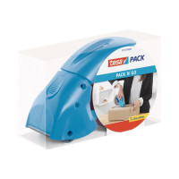 Produktbild för Tesapack Pack' n' Go - dispenser med förpackningstejp - 48 mm x 50 m - blå dispenser