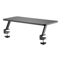 Produktbild för StarTech.com Monitor Riser Stand - Clamp-on Monitor Shelf for Desk - Extra Wide 25.6" (65 cm) For up to 34" Monitors - Black (MNRISERCLMP) monteringssats - för Bildskärm - svart