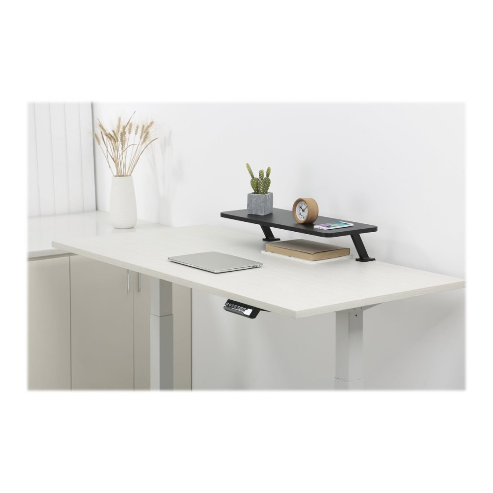 Produktbild för StarTech.com Monitor Riser Stand - Clamp-on Monitor Shelf for Desk - Extra Wide 25.6" (65 cm) For up to 34" Monitors - Black (MNRISERCLMP) monteringssats - för Bildskärm - svart