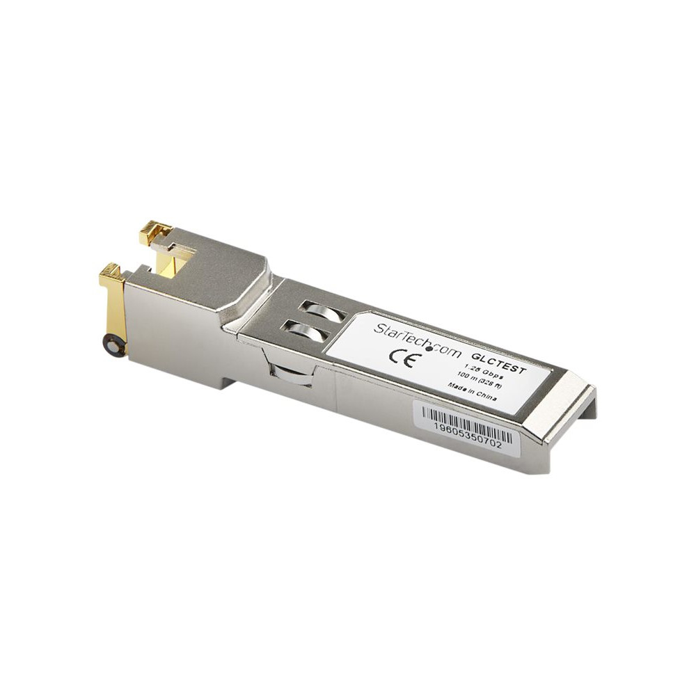 Produktbild för StarTech.com Cisco GLC-TE-kompatibel SFP-sändtagarmodul - 1000BASE-T - utökad temperatur - SFP-sändar/mottagarmodul (mini-GBIC) - 1GbE
