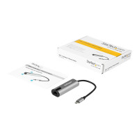 Produktbild för Startech USB 3.0 Type-C till 2,5 Gigabit Ethernet-adapter - 2.5GBASE-T - nätverksadapter - USB-C - 10M/100M/1G/2.5 Gigabit Ethernet x 1 + USB 3.0