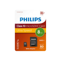 Produktbild för Philips FM08MP45B - flash-minneskort - 8 GB - microSDHC UHS-I