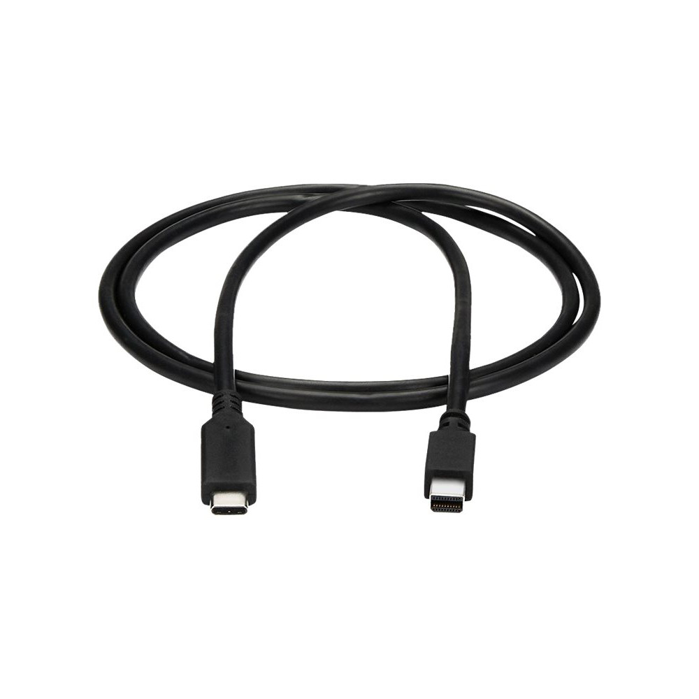 Produktbild för StarTech 1 m USB-C till Mini DisplayPort-kabel - 4K 60Hz - Svart - videoadapterkabel - USB-C till Mini DisplayPort - 1 m