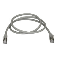 Produktbild för StarTech.com 1m CAT6A Ethernet Cable, 10 Gigabit Shielded Snagless RJ45 100W PoE Patch Cord, CAT 6A 10GbE STP Network Cable w/Strain Relief, Grey, UL Certified Wiring/TIA - Category 6A - 26AWG (6ASPAT1MGR) - patch-kabel - 1 m - grå