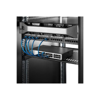 Produktbild för Startech 1U serverrackhylla - Universell ventilerad fribärande serverhylla med rackfäste för 19-tums nätverksutrustning i rack och skåp - Kraftigt stål - Viktkapacitet 20 kg - 41 cm djup hylla, svart - hylla för rack - 1U