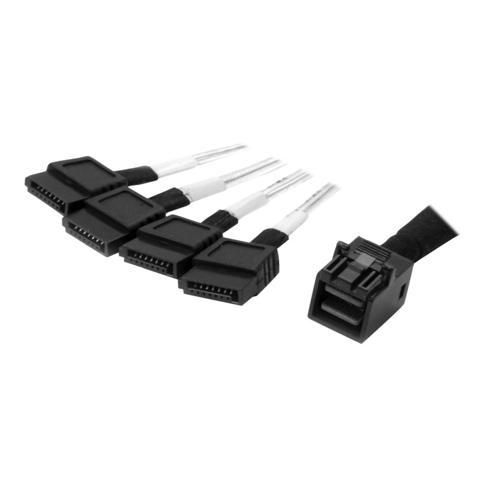 Produktbild för StarTech Intern Mini-SAS till SATA-kabel - SFF-8643 till 4x SATA - 1 m - SATA/SAS-kabel - 1 m
