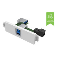 Produktbild för VISION TechConnect 3 USB-b module with active booster circuit - modulkontaktplatta med insnäppsfästen