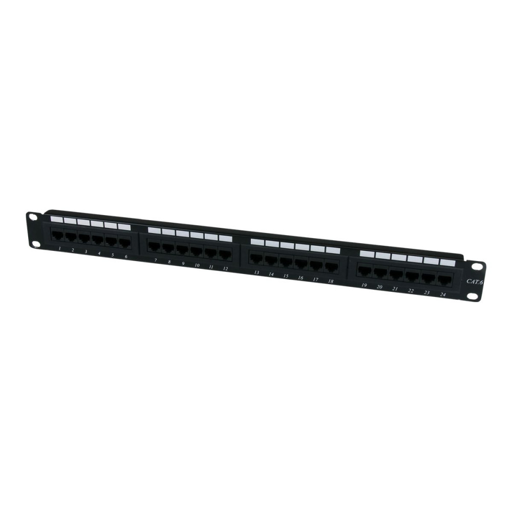 Produktbild för StarTech.com 1U hyllmonterbar Cat 6 110 patchpanel med 24 portar - patch-panel - 1U