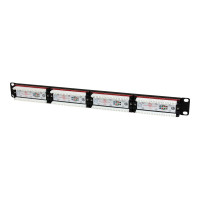 Produktbild för StarTech.com 1U hyllmonterbar Cat 6 110 patchpanel med 24 portar - patch-panel - 1U