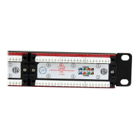 Produktbild för StarTech.com 1U hyllmonterbar Cat 6 110 patchpanel med 24 portar - patch-panel - 1U