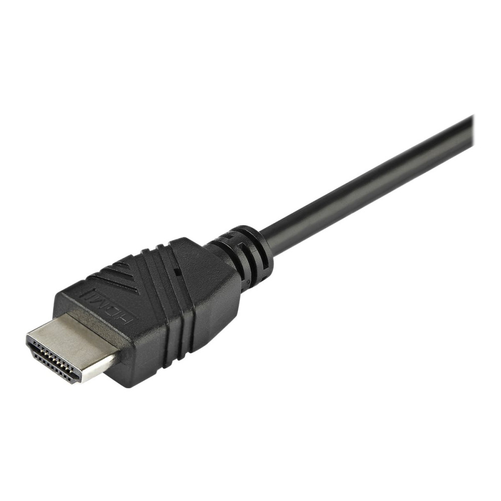 Produktbild för StarTech.com HDMI KVM-switch med 2 portar - 4K 60 Hz - Kompakt UHD/ultra HD USB KVM-switch för stationära datorer med dubbelport och inbyggda 1,2 m kablar samt audio - Bussdriven och fjärrswitchad - MacBook ThinkPad - omkopplare för tangentbord/video/mus/