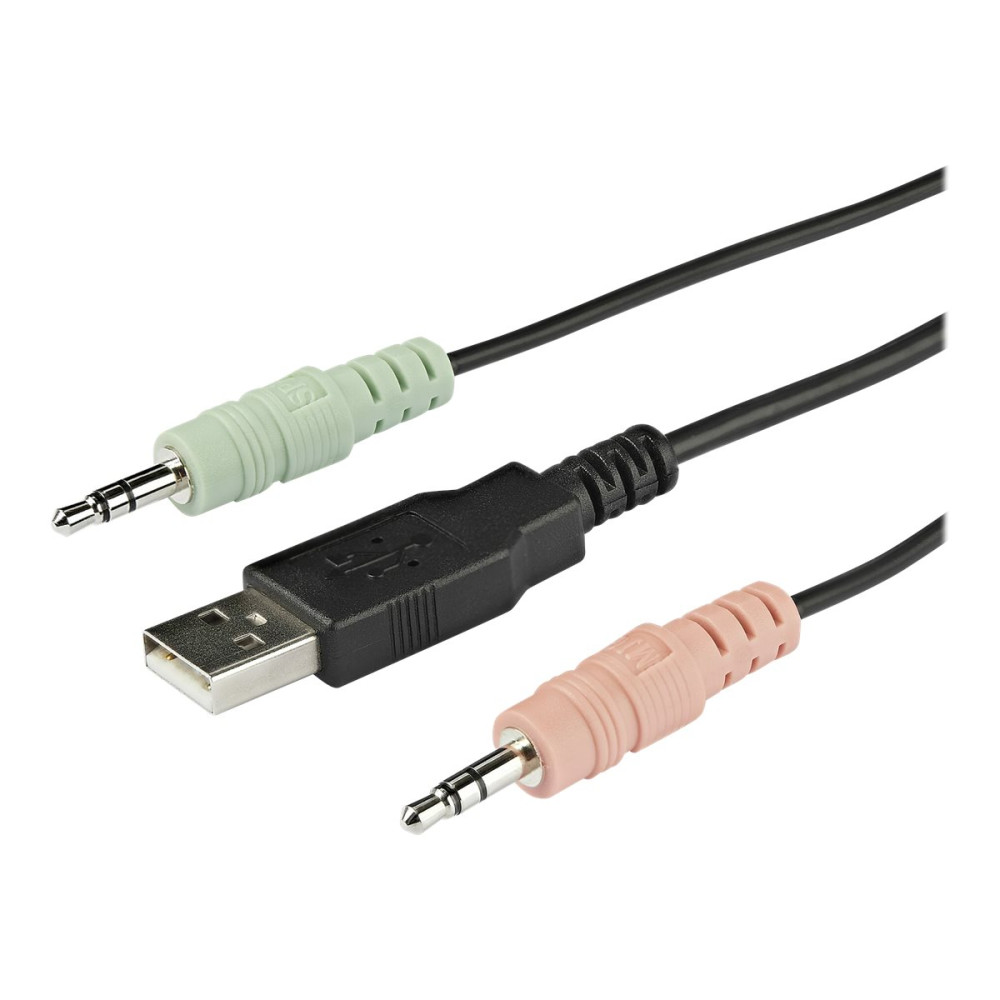 Produktbild för StarTech.com HDMI KVM-switch med 2 portar - 4K 60 Hz - Kompakt UHD/ultra HD USB KVM-switch för stationära datorer med dubbelport och inbyggda 1,2 m kablar samt audio - Bussdriven och fjärrswitchad - MacBook ThinkPad - omkopplare för tangentbord/video/mus/