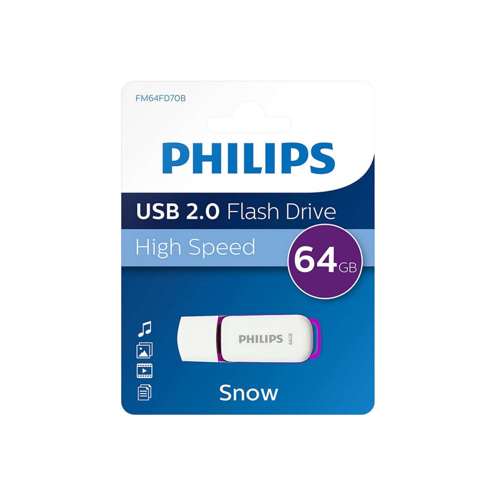 Produktbild för Philips FM64FD70B Snow edition 2.0 - USB flash-enhet - 64 GB