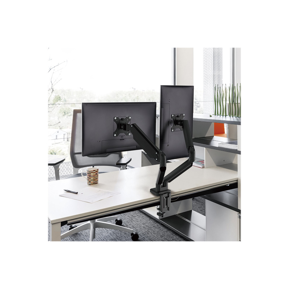 Produktbild för DELTACO Office ARM-035 monteringssats - för 2 LCD-bildskärmar - svart