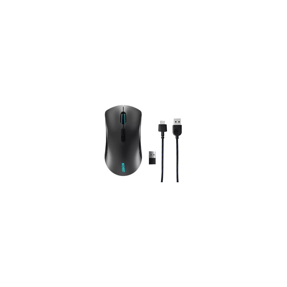 Produktbild för Lenovo Legion M600 Gaming Mouse - mus - Bluetooth, 2.4 GHz, USB 2.0 - svart, järngrå