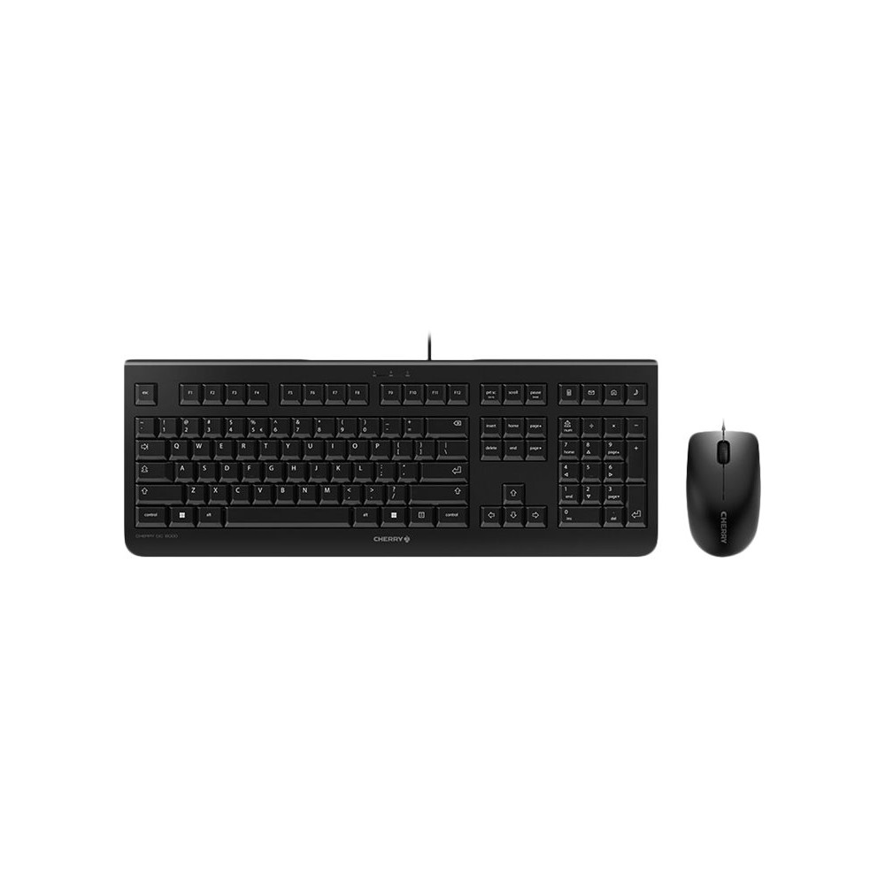 Produktbild för CHERRY DC 2000 - sats med tangentbord och mus - amerikansk - svart Inmatningsenhet