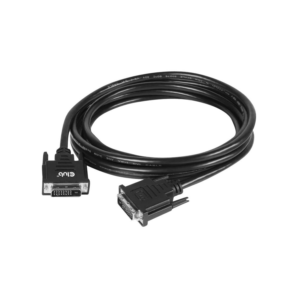 Produktbild för Club 3D - DVI-kabel - DVI-D till DVI-D - 3 m